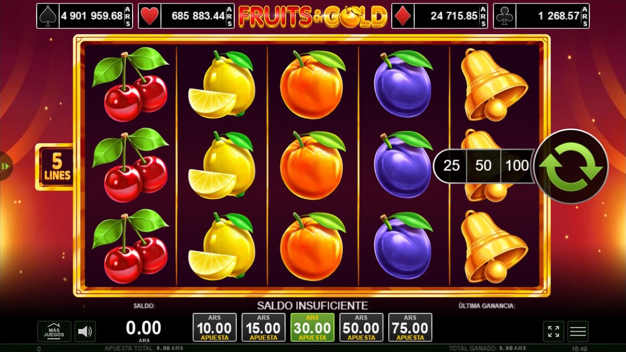 Como jugar Fruits and Gold - 2
