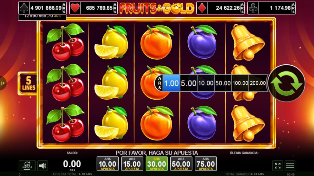 Como jugar Fruits and Gold - 3