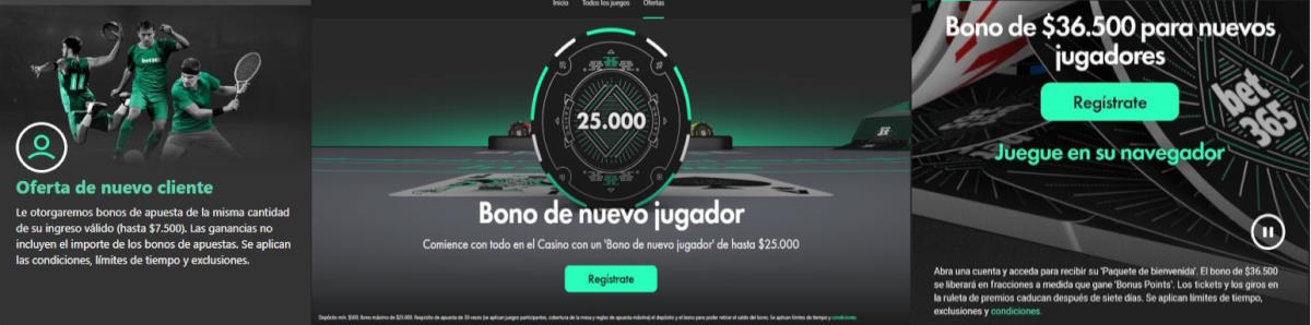 Bono de Bienvenida de Bet365 casino online – Casino