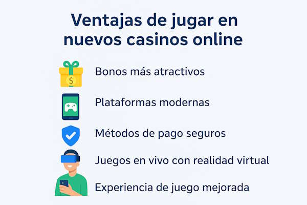 ventajas de jugar en nuevos casinos online